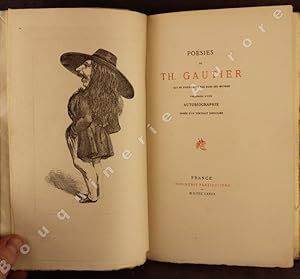 Image du vendeur pour Posies de Th. Gautier qui ne figureront pas dans ses oeuvres, prcdes d'une autobiographie orne d'un portrait singulier. mis en vente par Bouquinerie Aurore (SLAM-ILAB)