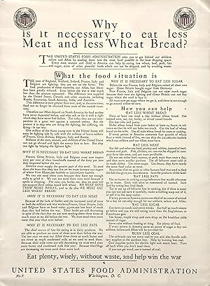 Why is it necessary to eat less Meat and less Wheat Bread