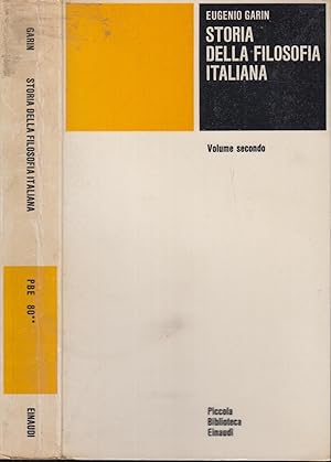 Bild des Verkufers fr Storia della filosofia italiana. Volume secondo zum Verkauf von PRISCA