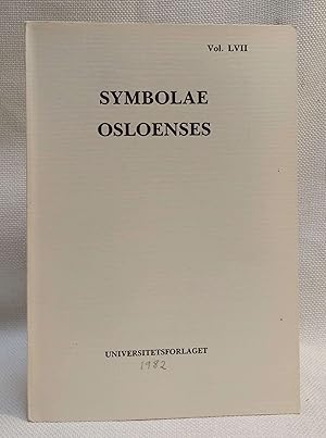 Imagen del vendedor de SYMBOLAE OSLOENSES VOL. LVII a la venta por Book House in Dinkytown, IOBA