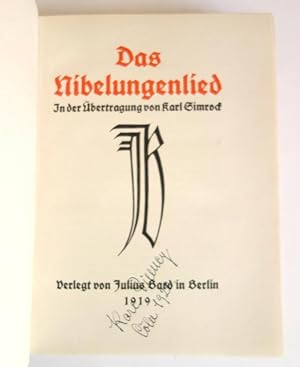 Das Nibelungenlied. In der Übertragung von Karl Simrock.