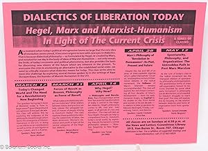 Dialectics of liberation today: Hegel, Marx and Marxist-Humanism in light of the current crisis, ...