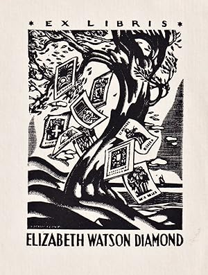 Imagen del vendedor de Ex Libris - Elizabeth Watson Diamond" - Exlibris ex-libris Ex Libris Australien Australia bookplate a la venta por Antiquariat Steffen Vlkel GmbH