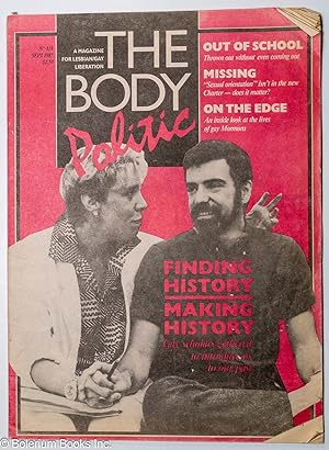 Image du vendeur pour The Body Politic: a magazine for lesbian/gay liberation; #118, Sept., 1985; Finding History/Making History mis en vente par Bolerium Books Inc.