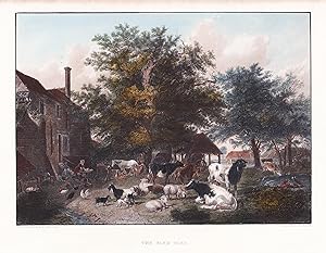 Bild des Verk�ufers f�r "The Farm-Yard" - Farm Bauernhof / cows K�he sheep Schafe Ziege goats / farm animals zum Verkauf von Antiquariat Steffen V�lkel GmbH