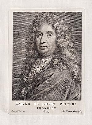 Immagine del venditore per "Carlo le Brun Pittore Francese" - Charles le Brun (1619-1690) French painter architect Baroque Maler Architekt Barock Portrait venduto da Antiquariat Steffen V�lkel GmbH