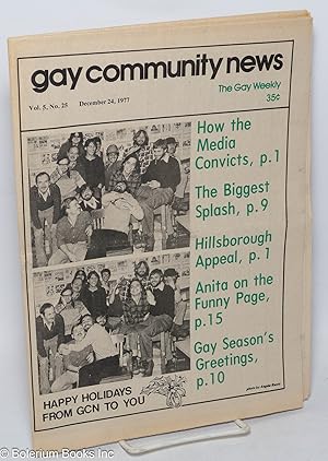 Bild des Verkufers fr GCN: Gay Community News; the gay weekly; vol. 5, #25, December 24, 1977: Anita on the Funny Page zum Verkauf von Bolerium Books Inc.