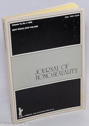 Seller image for Journal of Homosexuality: Vol. 19, No. 4, 1990 for sale by Bolerium Books Inc.