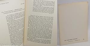 Immagine del venditore per [Excerpted prose from:] The East-West Review, A Journal of Literary Criticism, published three times a year. Volume III, Number 2, Summer, 1967 [the two Chinese stories ONLY] venduto da Bolerium Books Inc.