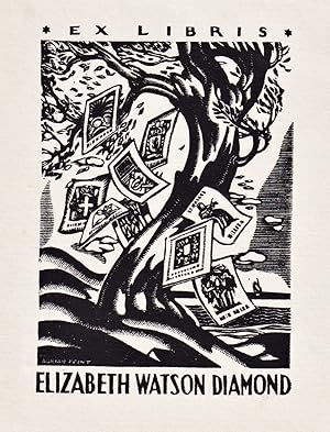 Imagen del vendedor de Ex Libris - Elizabeth Watson Diamond" - Exlibris ex-libris Ex Libris Australien Australia bookplate a la venta por Antiquariat Steffen Vlkel GmbH