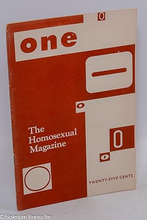 Seller image for ONE: the homosexual magazine;vol. 3, #9, September 1955 for sale by Bolerium Books Inc.