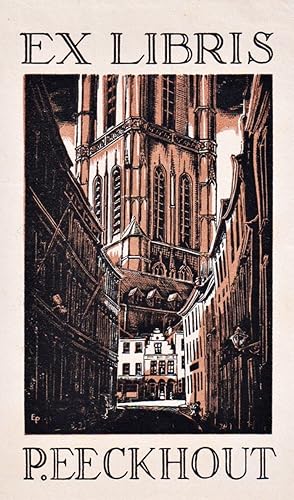 Bild des Verk�ufers f�r "Ex Libris P. Eeckhout" - Exlibris ex-libris Ex Libris bookplate zum Verkauf von Antiquariat Steffen V�lkel GmbH