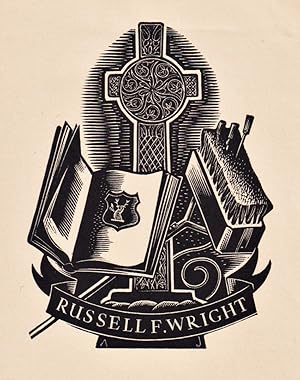 Seller image for "Russel F. Wright" - Buch Kreuz Exlibris ex-libris Ex Libris Australia Australien bookplate for sale by Antiquariat Steffen V�lkel GmbH