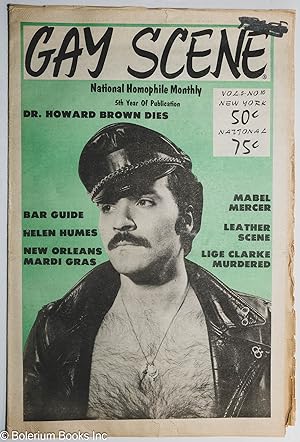Bild des Verkufers fr Gay Scene: National homophile monthly; vol 5, #10, March 1975: Dr. Howard Brown Dies/Lige Clark Murdered zum Verkauf von Bolerium Books Inc.