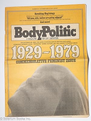 Bild des Verkufers fr The Body Politic: a magazine for gay liberation; #57, October 1979: 1929-1979; commemorative feminist issue zum Verkauf von Bolerium Books Inc.