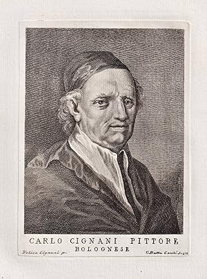 Imagen del vendedor de Carlo Cignani Pittore Bolognese" - Carlo Cignani (1628-1719) Italian painter Maler Bologna Baroque Barock Portrait a la venta por Antiquariat Steffen Vlkel GmbH