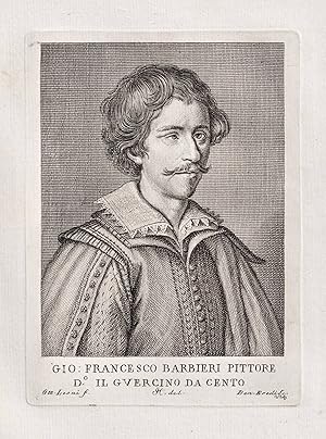 Seller image for "Gio. Francesco Barbieri Pittore d. il Guercino da Cento" - Guercino (1591-1666) Italian painter Baroque Cento Portrait for sale by Antiquariat Steffen V�lkel GmbH
