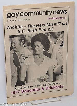 Seller image for GCN: Gay Community News; the gay weekly; vol. 5, #26, December 31, 1977: Anita Gets Hers for sale by Bolerium Books Inc.