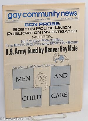 Imagen del vendedor de GCN: Gay Community News; the gay weekly; vol. 5, #30, February 4, 1978: US Army Sued by Denver Gay Male a la venta por Bolerium Books Inc.