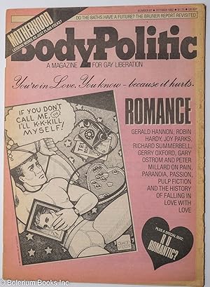 Immagine del venditore per The Body Politic: a magazine for gay liberation; #87, October, 1982: Romance venduto da Bolerium Books Inc.