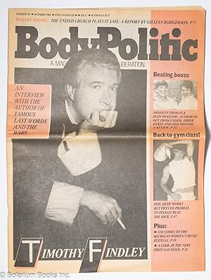 Immagine del venditore per The Body Politic: a magazine for gay liberation; #107, Oct., 1984; Timothy Findley Interview venduto da Bolerium Books Inc.