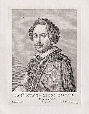 Seller image for "Cav. Ottavio Leoni Pittore Romano" - Ottavio Leoni (1578-1630) Italian painter Baroque Roma Rom Portrait for sale by Antiquariat Steffen V�lkel GmbH