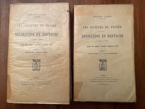 Immagine del venditore per Les Socits de Pense et la Rvolution en Bretagne (1788-1789) (2 volumes) venduto da Librairie des Possibles