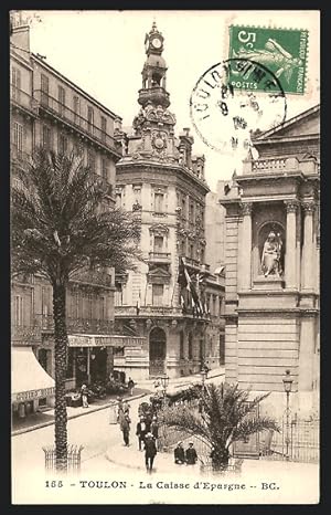 Carte postale Toulon, La Caisse d`Epargne