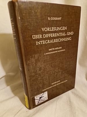 Image du vendeur pour Vorlesungen ber Differential- und Integralrechnung, 1. Band: Funktionen einer Vernderlichen. mis en vente par Versandantiquariat Waffel-Schrder