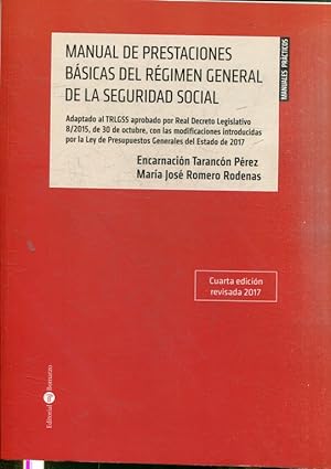 Imagen del vendedor de MANUAL DE PRESTACIONES BASICAS DEL REGIMEN GENERAL DE LA SEGURIDAD SOCIAL. a la venta por Libros Ambig