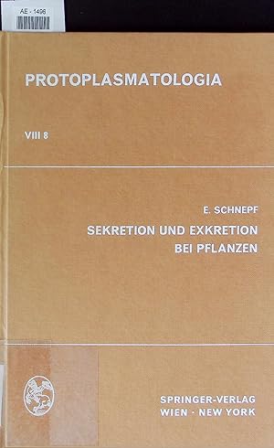 Bild des Verkufers fr Sekretion und Exkretion bei Pflanzen. Band VIII zum Verkauf von Antiquariat Bookfarm