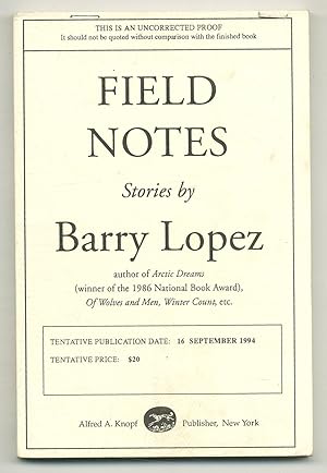 Imagen del vendedor de Field Notes: The Grace Note of the Canyon Wren a la venta por Between the Covers-Rare Books, Inc. ABAA