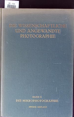 Imagen del vendedor de Die Mikrophotographie. Zweite Auflage, Zweiter Band a la venta por Antiquariat Bookfarm