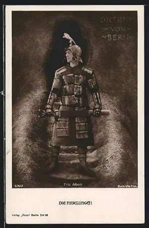 Bild des Verkufers fr Ansichtskarte Filmszene Die Nibelungen, I. Teil, Dirtz Alberti als Dietrich von Bern zum Verkauf von Bartko-Reher