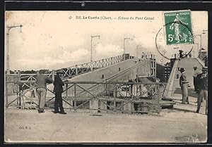 Carte postale Le Guetin, Ecluse du Pont Canal