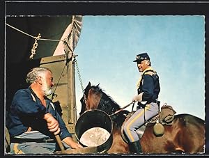 Bild des Verk�ufers f�r Ansichtskarte Film Der letzte Mohikaner, Schauspieler Joachim Fuchsberger u. Kurt Grosskurth zum Verkauf von Bartko-Reher