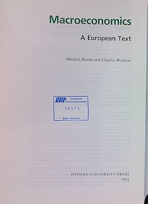 Seller image for Macroeconomics: A European Text. for sale by books4less (Versandantiquariat Petra Gros GmbH & Co. KG)