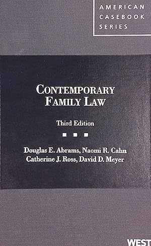 Bild des Verkufers fr Contemporary Family Law American Casebook zum Verkauf von books4less (Versandantiquariat Petra Gros GmbH & Co. KG)