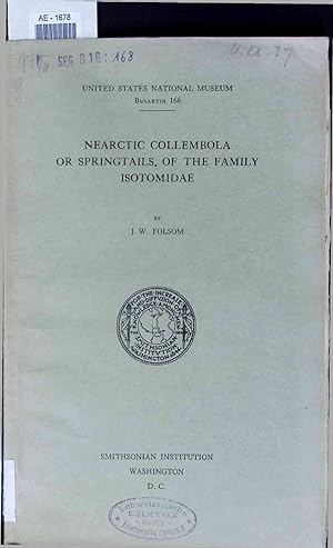 Bild des Verkufers fr Nearctic Collembola or Springtails, of the Family Isotomidae. United States National Museum Bulletin 168 zum Verkauf von Antiquariat Bookfarm