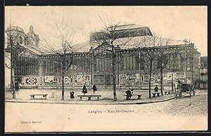 Carte postale Langres, Marché-Couvert