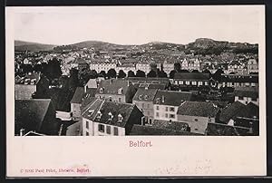 Carte postale Belfort, vue partielle aérienne