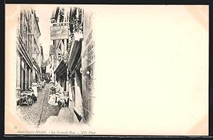 Carte postale Mont-St-Michel, La Grande Rue