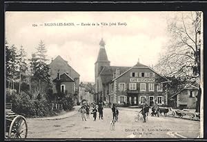 Carte postale Salins-les-Bains, Entrée de la Ville côté Nord
