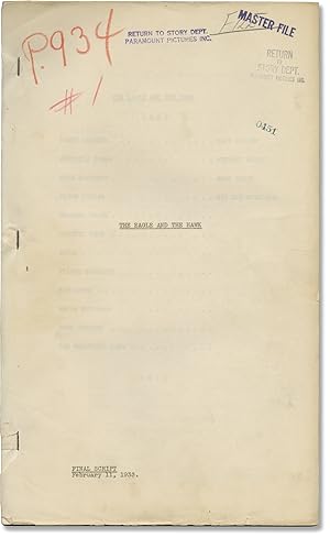 Imagen del vendedor de The Eagle and the Hawk (Original post-production screenplay for the 1933 film) a la venta por Royal Books, Inc., ABAA