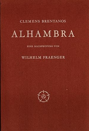 Bild des Verkufers fr Clemens Brenatanos Alhambra zum Verkauf von avelibro OHG