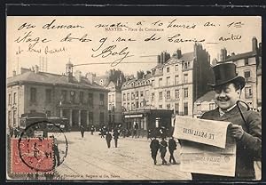 Carte postale Nantes, Place du Commerce