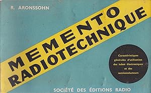 Imagen del vendedor de Memento radiotechnique : Tubes lectroniques et semiconducteurs a la venta por Pare Yannick