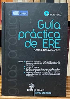 Image du vendeur pour GUIA PRACTICA DE ERE. El despido colectivo mis en vente par Fbula Libros (Librera Jimnez-Bravo)