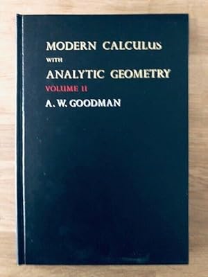 Seller image for MODERN CALCULUS WITH ANALYTIC GEOMETRY VOLUME II for sale by Happyfish Books