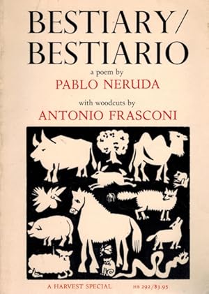 Immagine del venditore per Bestiary-Bestiario; a poem by Pablo Neruda with woodcuts by Antonio Frasconi venduto da Elops e.V. Offene Hnde